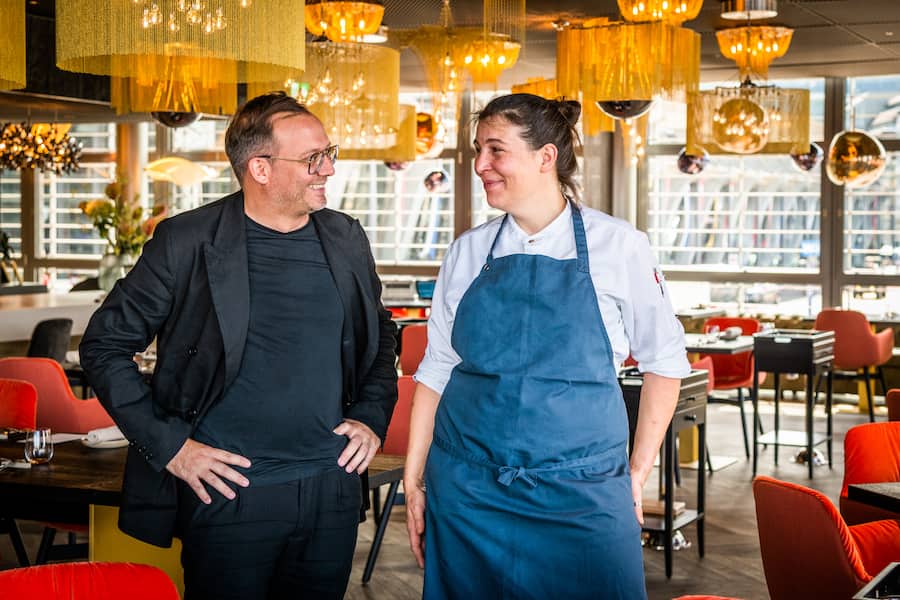 Lucide Luzern 2020: Christian Gujan, Gastgeber, Michèle Meier, Chef