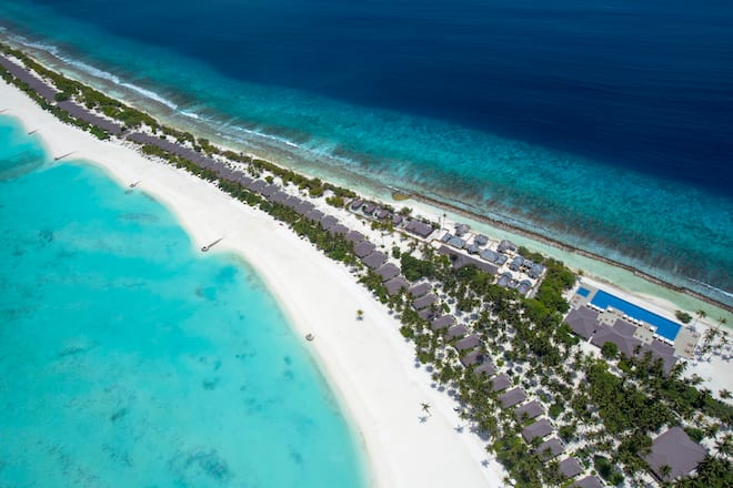 Die Insel Kanifushi liegt im Lhaviyani-Atoll auf den Malediven