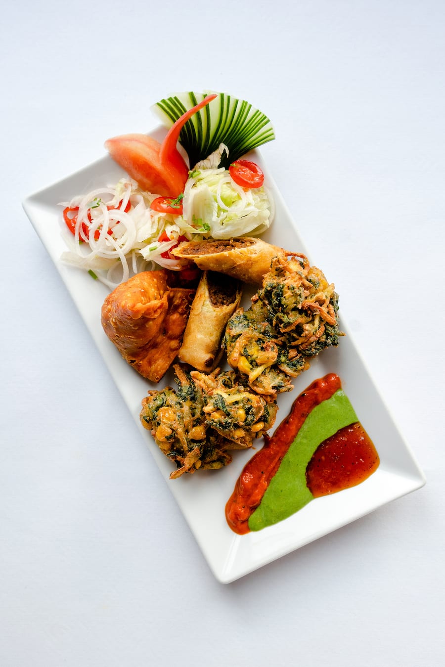 Kerala-Mix: Vorspeisen Teller im Restaurant Kerala in Zürich