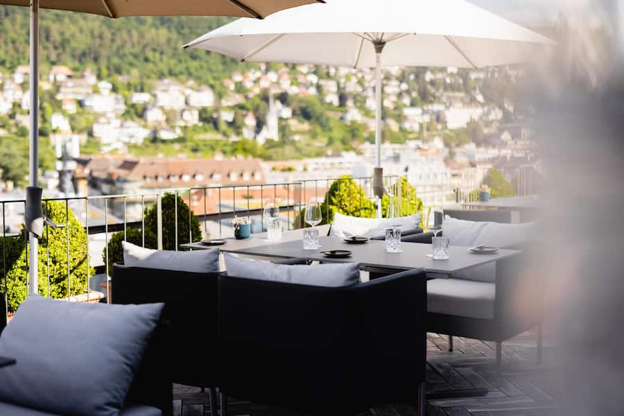 Repas, Biel,Terrasse