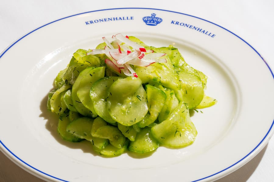 Kronenhalle Zürich Gurkensalat