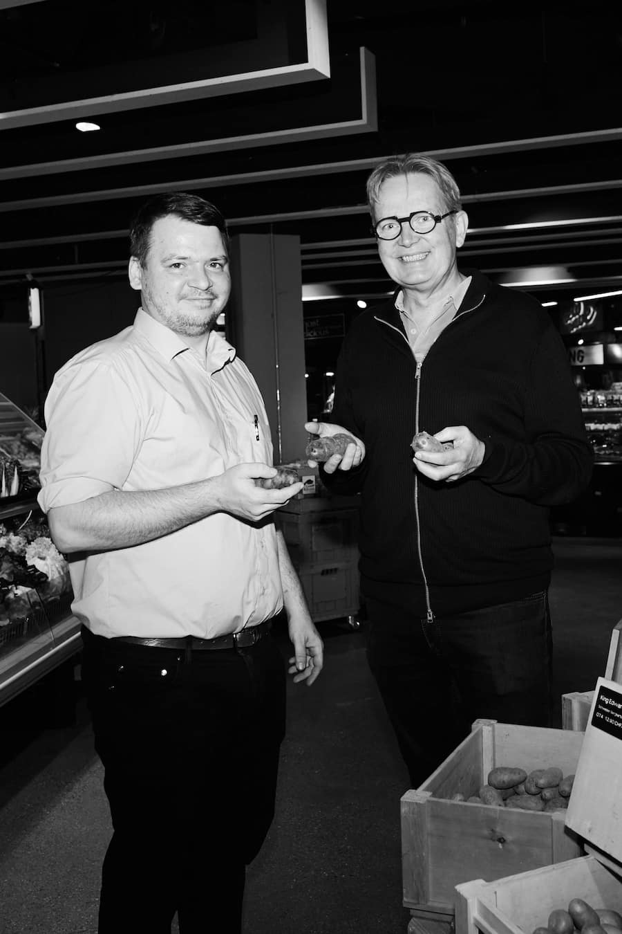 GMC Jelmoli Zürich, Kartoffeln, Bergkartoffeln aus dem Albulatal, Freddy Christandl