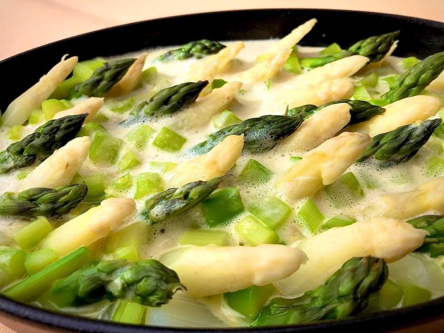 Spargel-Clafoutis